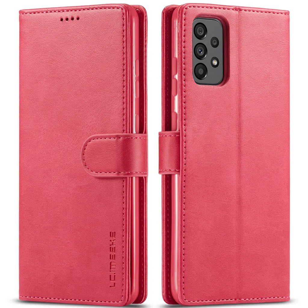 Custodia per Samsung Galaxy A53 5G, flip case in pelle con chiusura magnetica e supporto, custodia protettiva Rosa