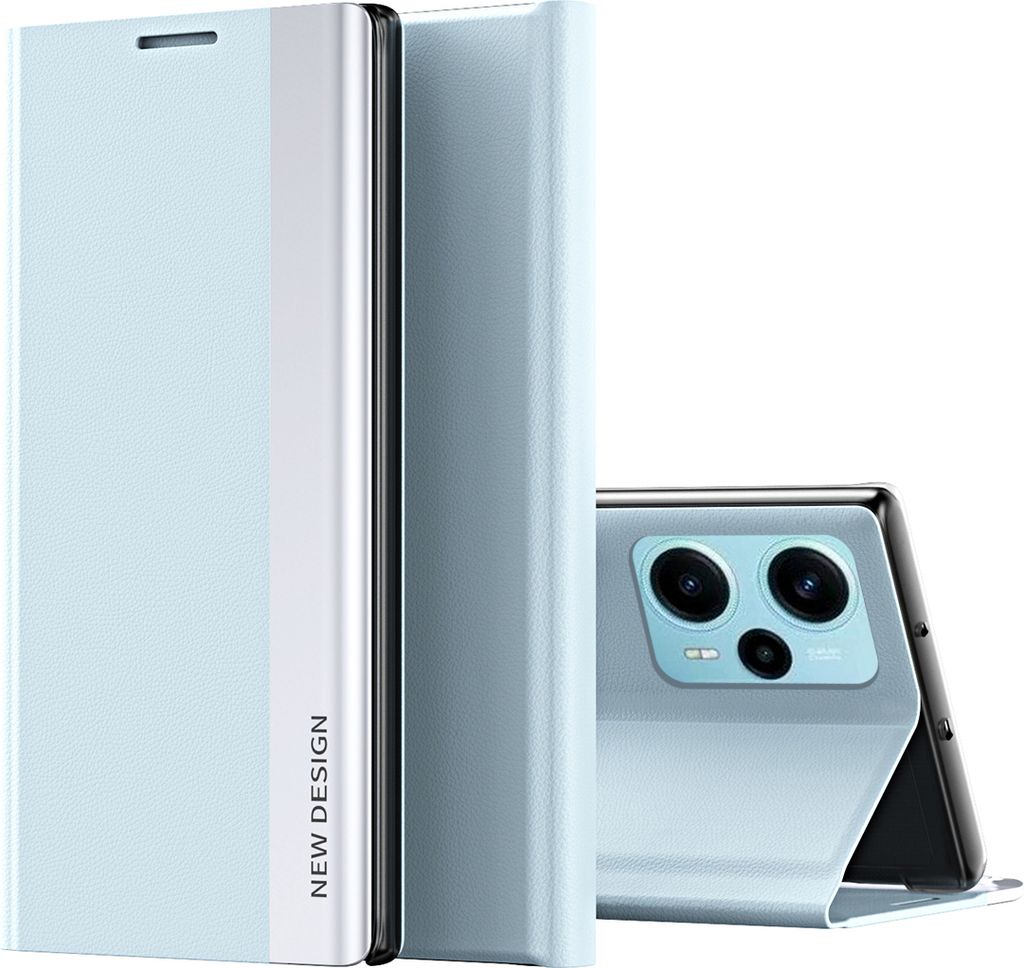Hülle für Xiaomi Poco F5 Leder PolyurethanKlapphülle Schutzhülle mit Standfunktion Blau