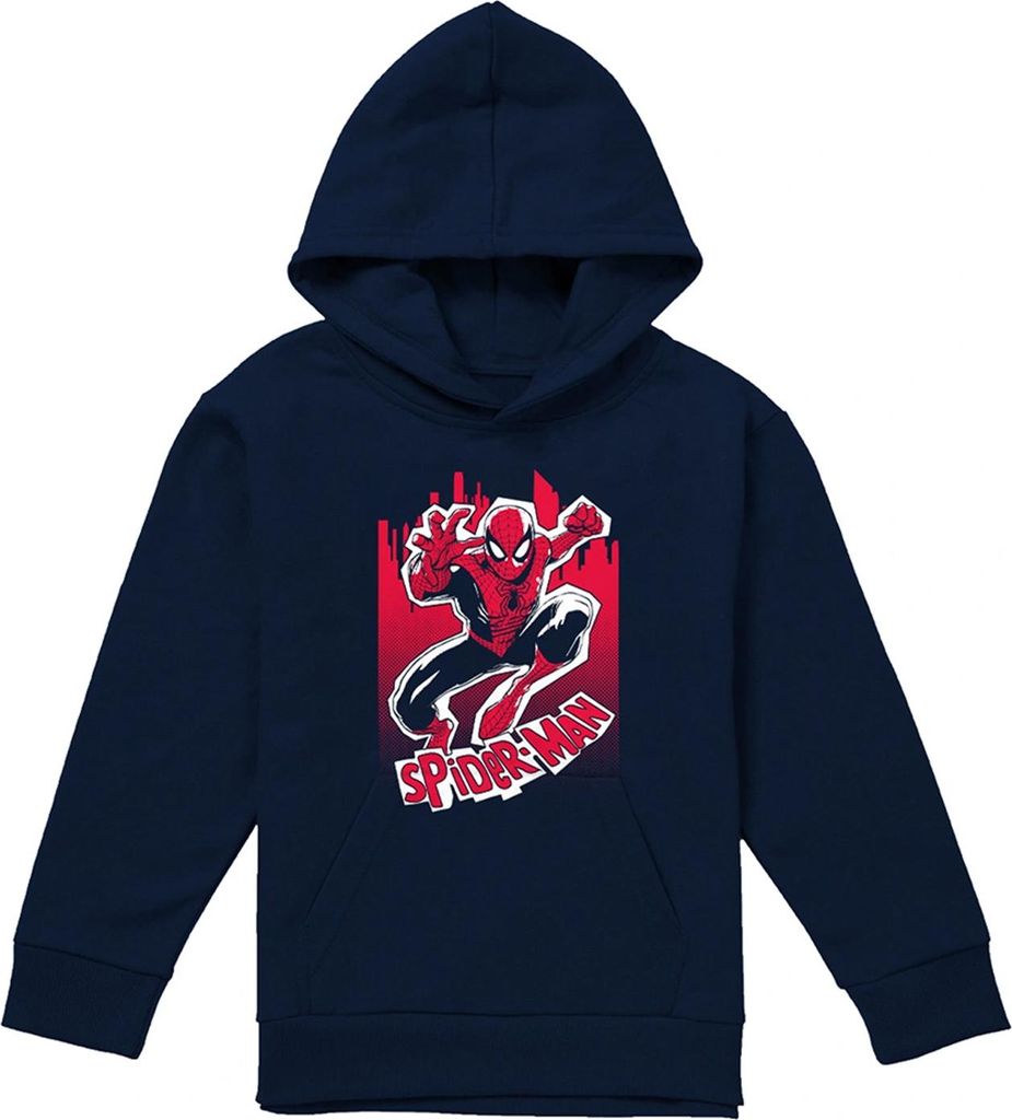 Spider-Man - "NYC" Kapuzenpullover für Kinder, Zum Überziehen TV23026 (152-158) (Marine)