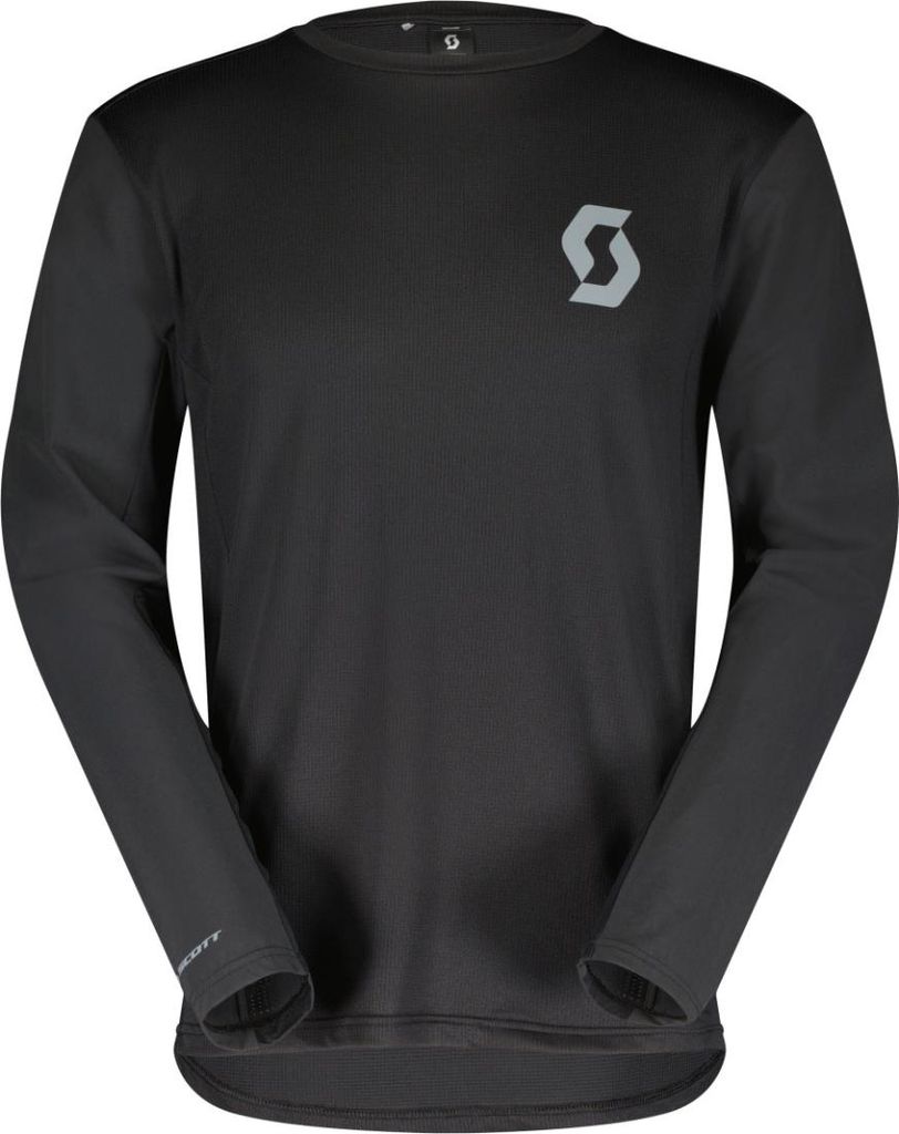 SCOTT Langarm Fahrradtrikot für den Sommer - TRAIL VERTIC LS - Schwarz M