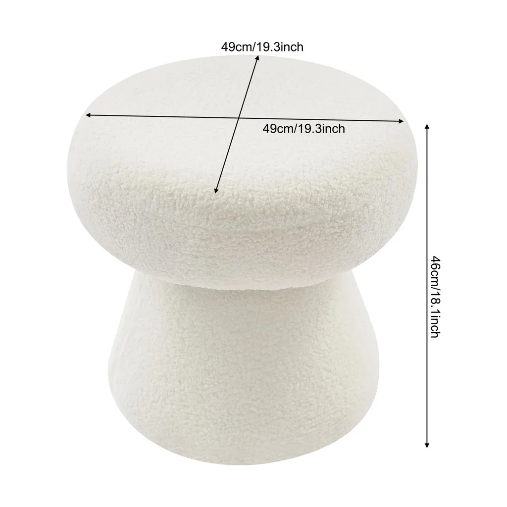 Pouf blanc vanité compact pour optimiser l'espace de votre petit dressing - 5