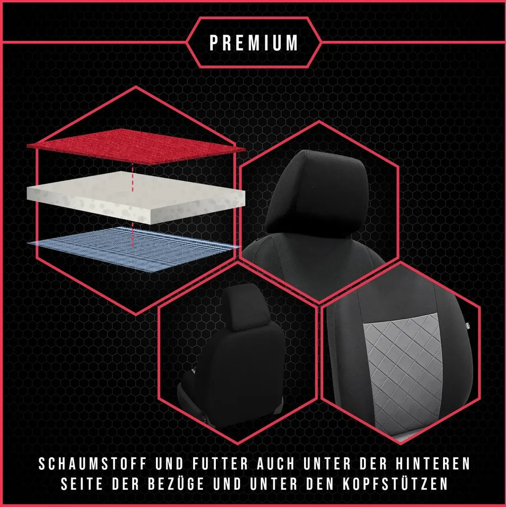 Coprisedili Auto Audi A1 Grigio Set Universale - Protezione e Stile - 4