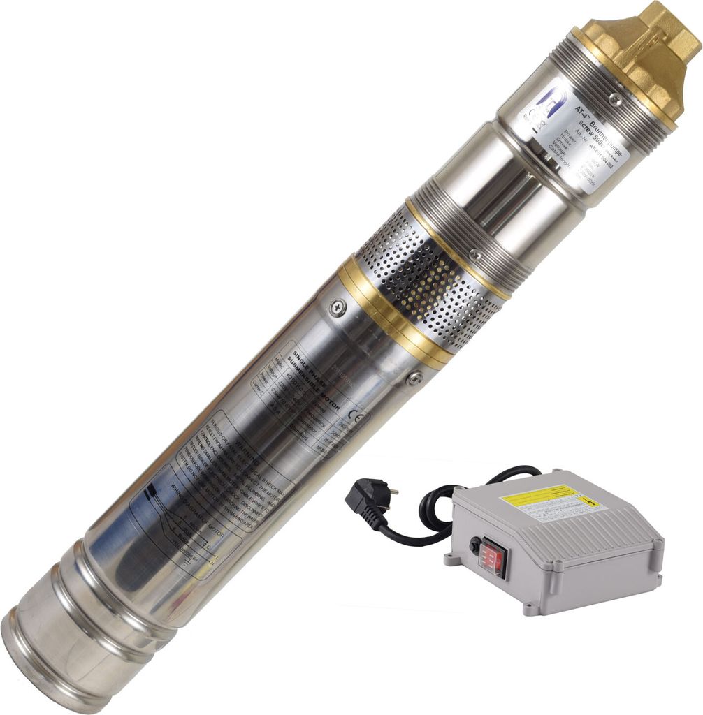 Agora-Tec 4 Zoll Brunnenpumpe Tiefbrunnenpumpe 500W-screw 30m Kabel sandverträglich-sandresistent