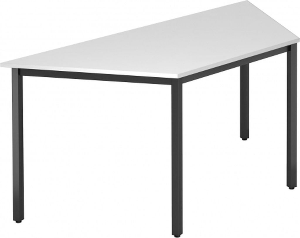 DORAN DQTR D - Weiß 160 x 69 mit Vierkant-Rohr/Schwarz Produktbild 