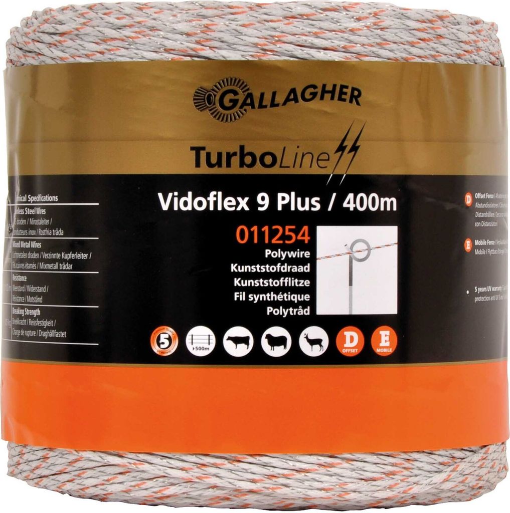 Gallagher Zaundraht (400 Meter / weiß) - Vidoflex 9 Plus