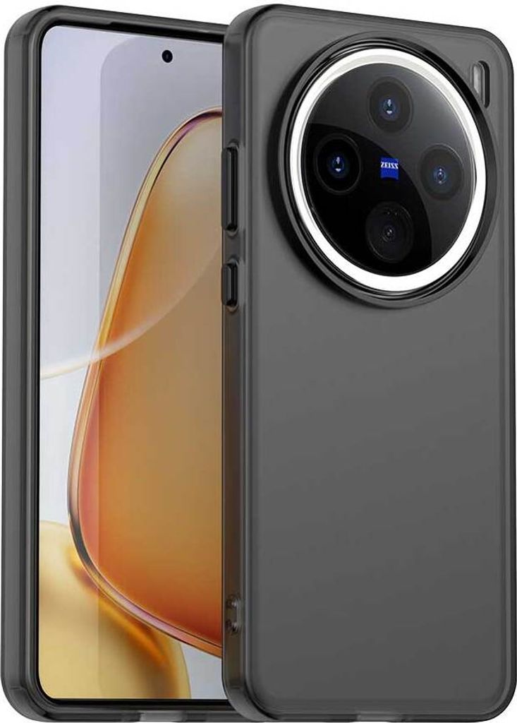 Handyhülle für vivo X200 Pro mini Schlank Durchscheinend Matt Stoßfest Schutzhülle Schwarz