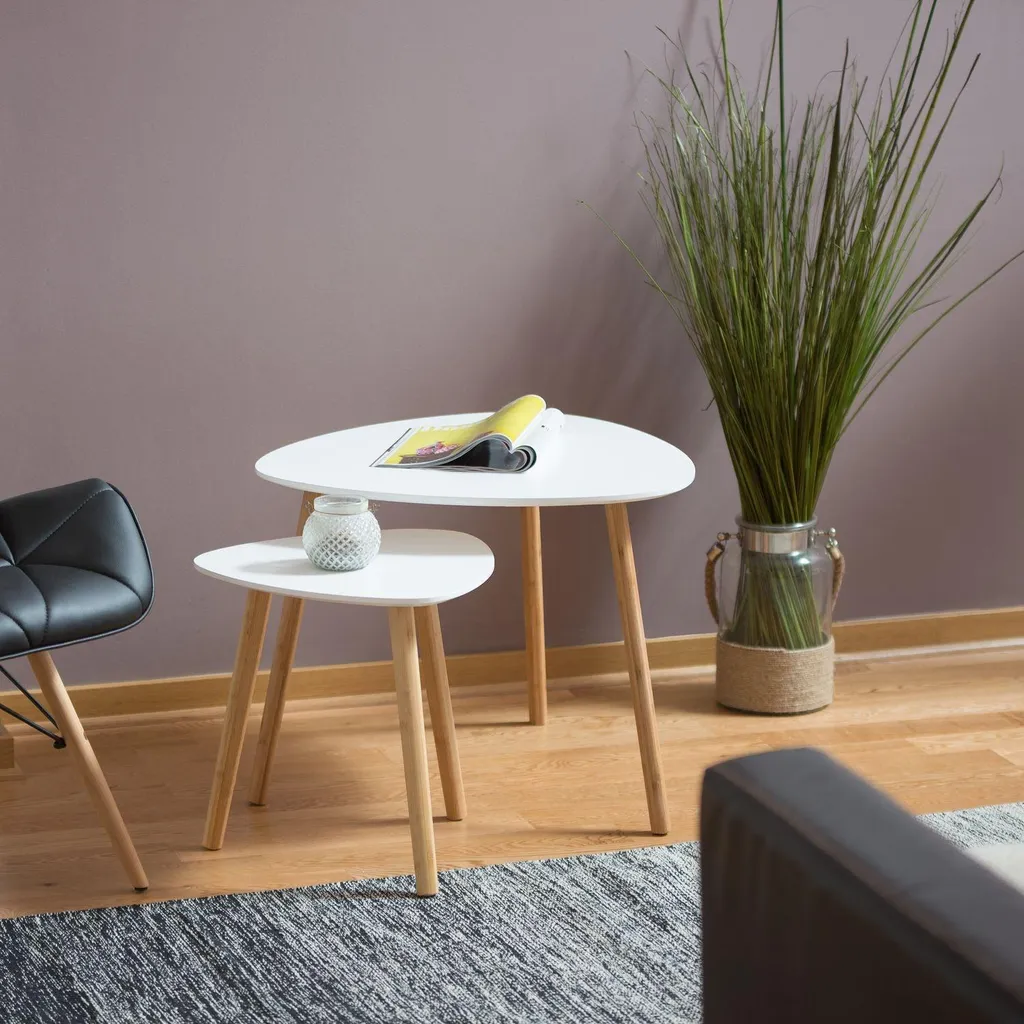 Ensemble Table à Manger Scandinave et Table d'Appoint - Duo Vintage