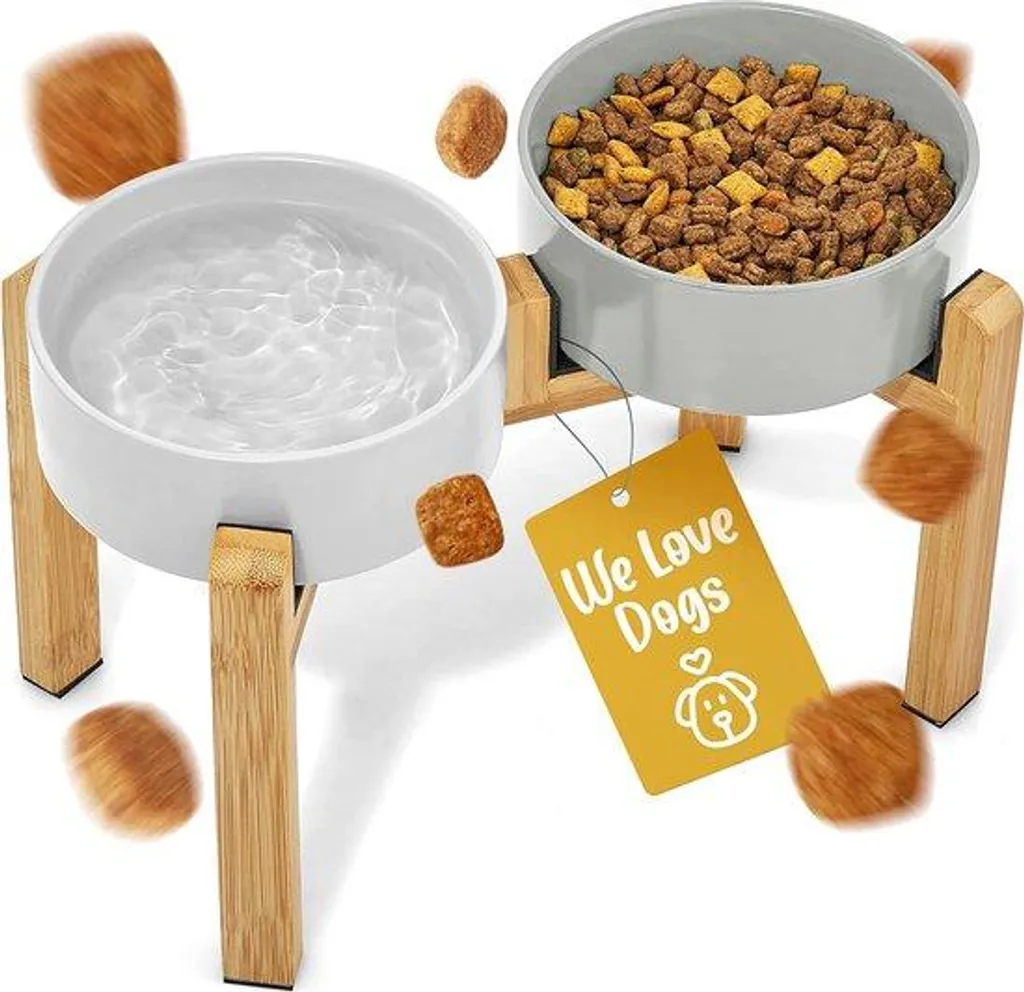 Gamelle chien céramique 400ml surélevée - Station repas ergonomique