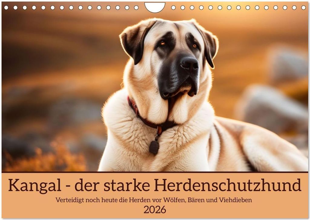 Kangal - der starke Herdenschutzhund (Wandkalender 2026 DIN A4 quer), CALVENDO Monatskalender