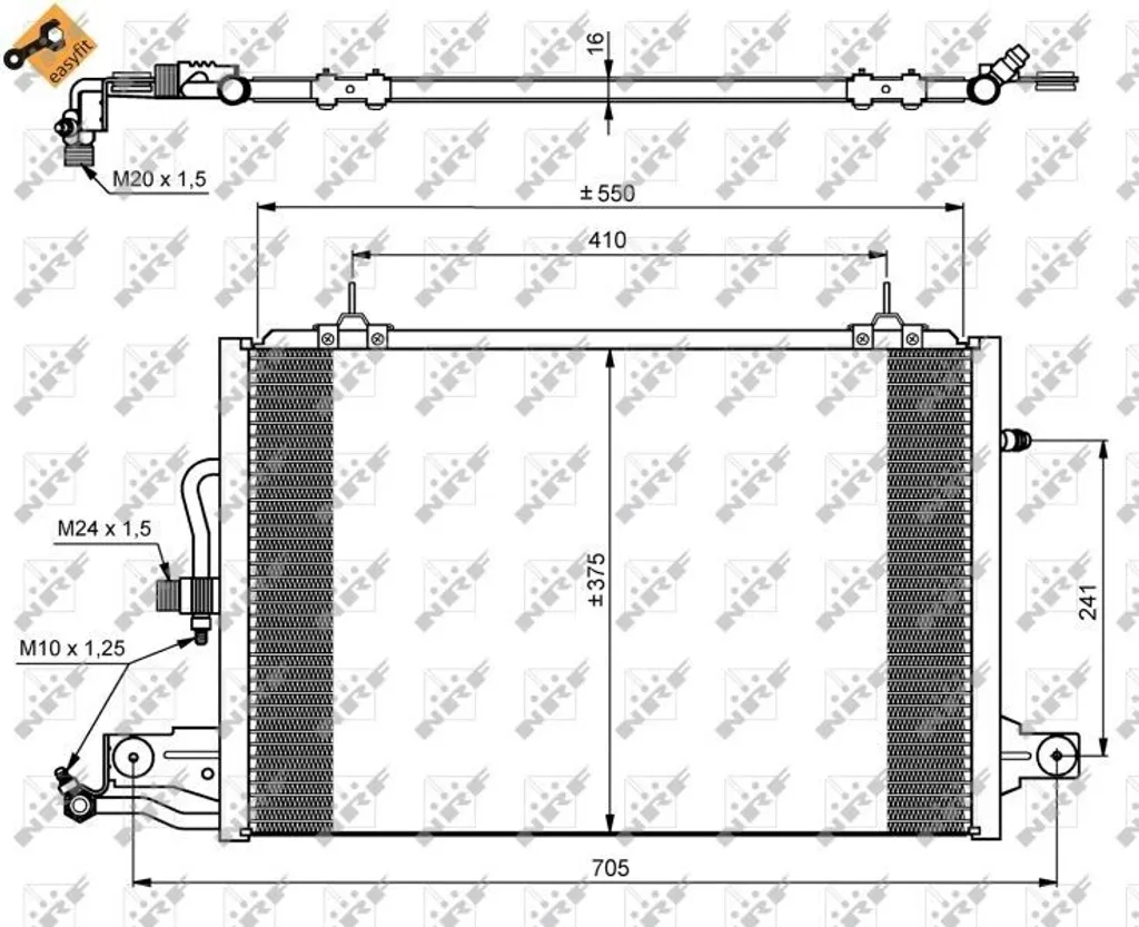 Condenseur de climatisation NRF 35031 pour Audi A6 4A - OE 4A0260401AC