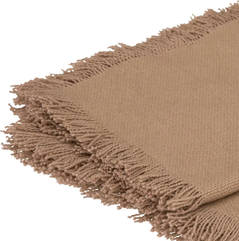 Serviette de table en coton beige lot de 2 Maha pour décoration sobre