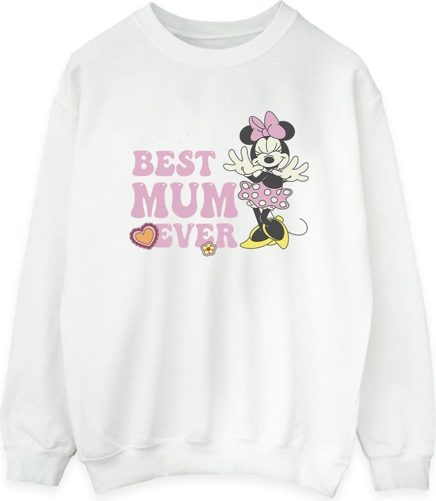 Disney - "Best Mum Ever" Sweatshirt für Damen BI29007 (XXL) (Weiß)