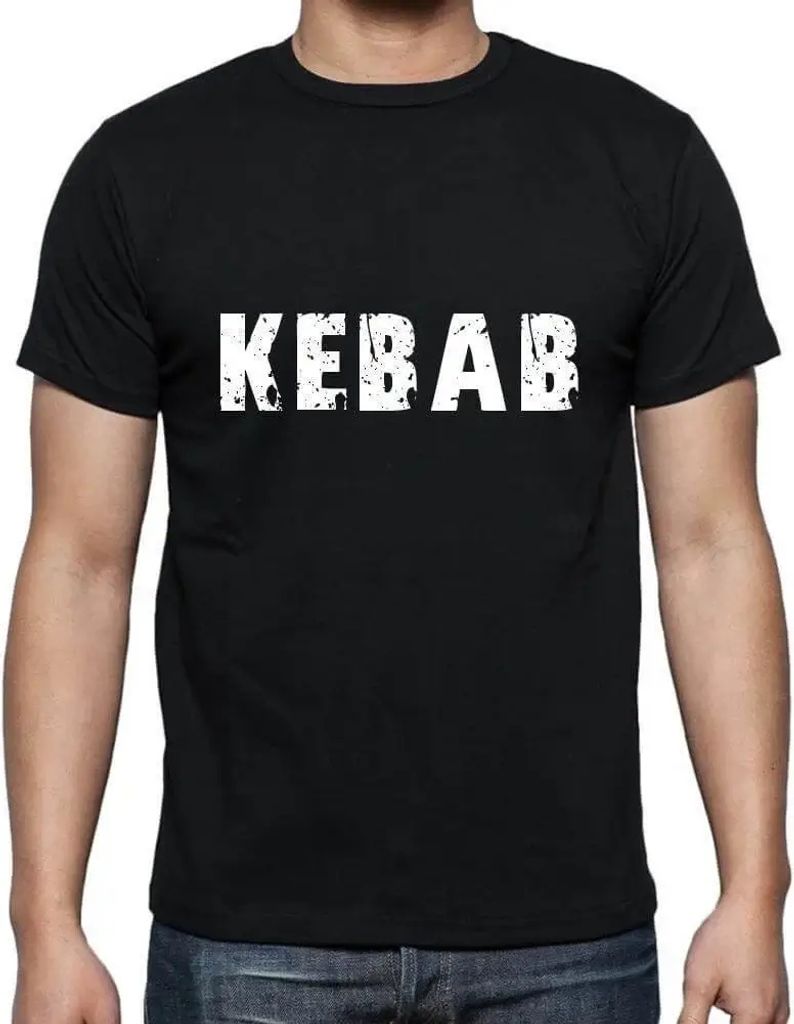 Herren Grafik T-Shirt Kebab Öko-Verantwortlich Vintage Jahrgang Kurzarm Lustige Druck Geburtstag Geschenk Mann