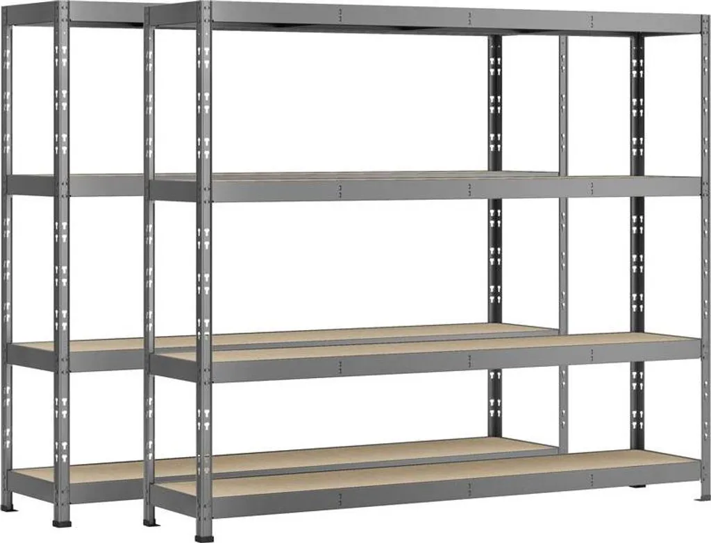 Rayonnage métallique charge lourde lot de 2 racks de stockage 220x40