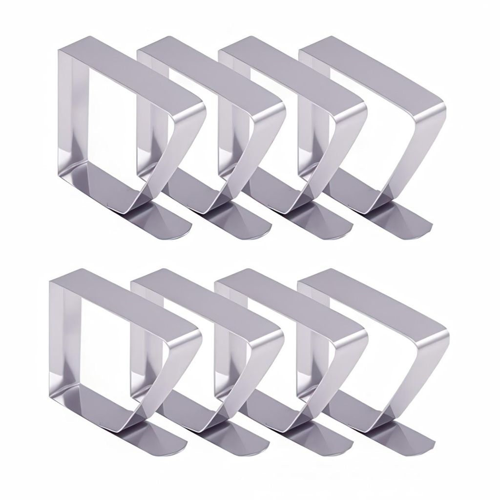 8pcs Tischdeckenklammern Edelstahl, Große Produktbild 