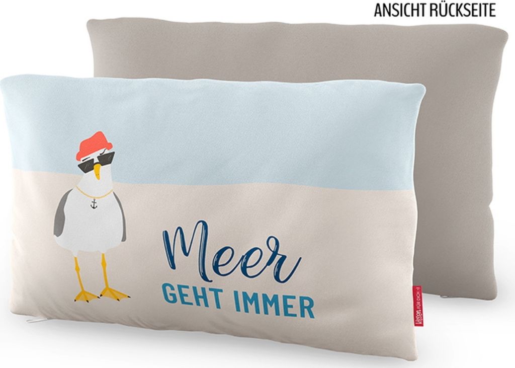 LaVida Kissen "Meer geht immer - Möwe" Produktbild 