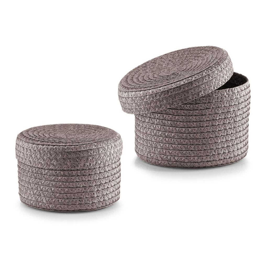 ZELLER Set de cupcakes avec couvercle gris 16x10cm et Image du produit 