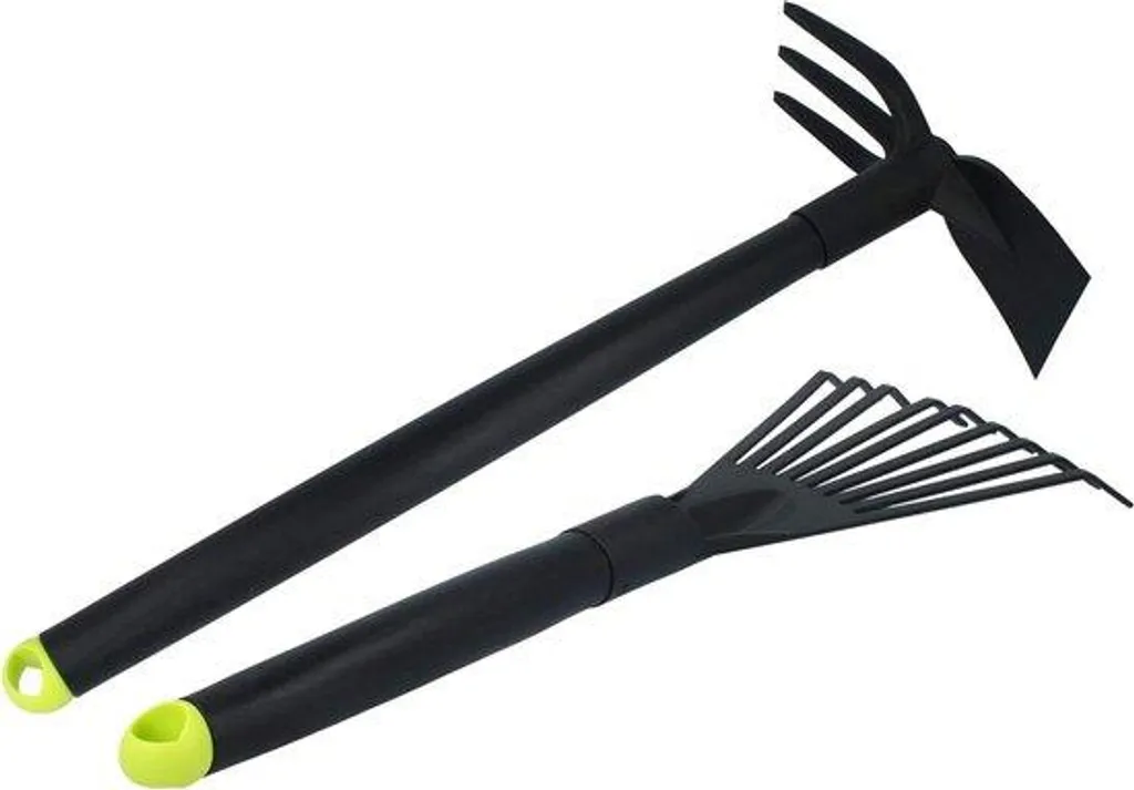 Petit balai et pelle double ergonomique en métal pour jardin et potager