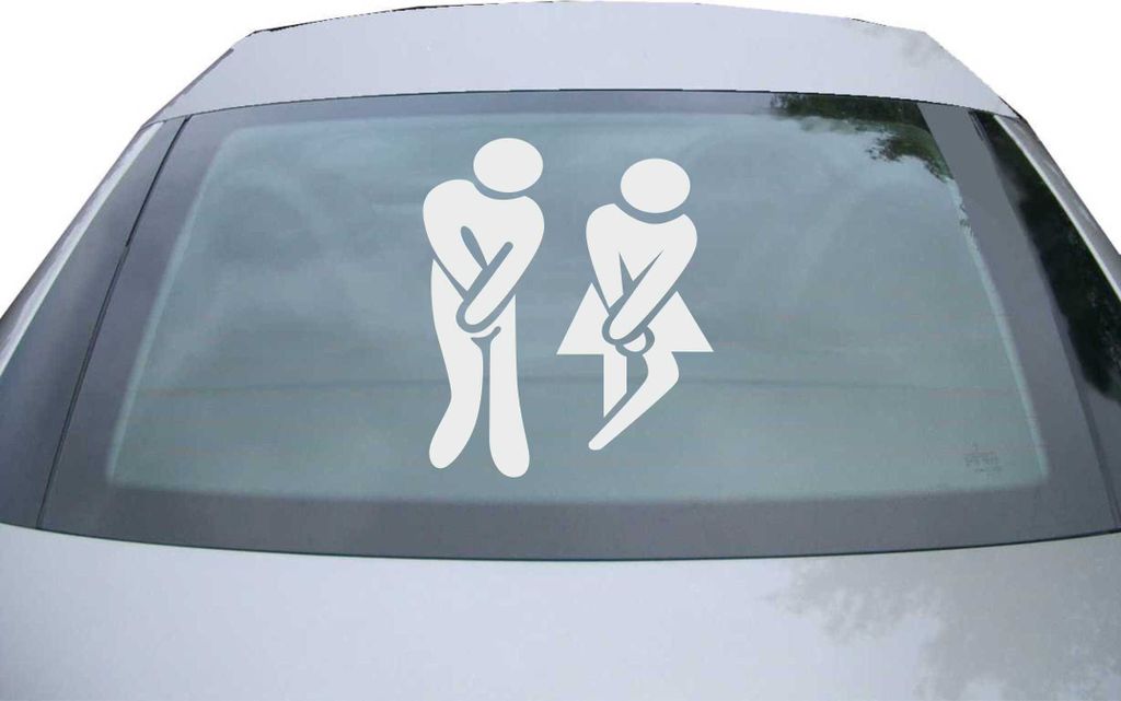 Indigos UG - Aufkleber Heckscheibe & Motorklappe DE6329 - silber - 600x514 mm - girl boys fear with sex - Auto Scheiben Fenster Heckklappe Tuning R...