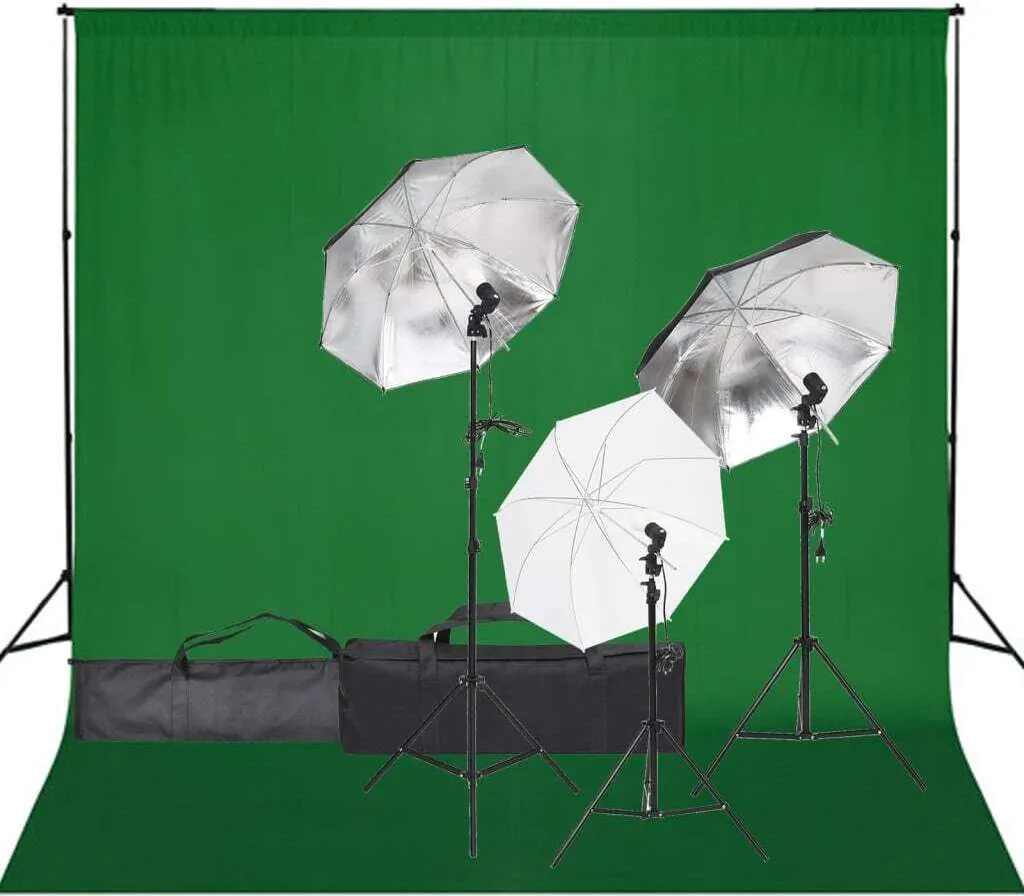 Studio photo portable avec kit éclairage continu et fonds de studio Pro