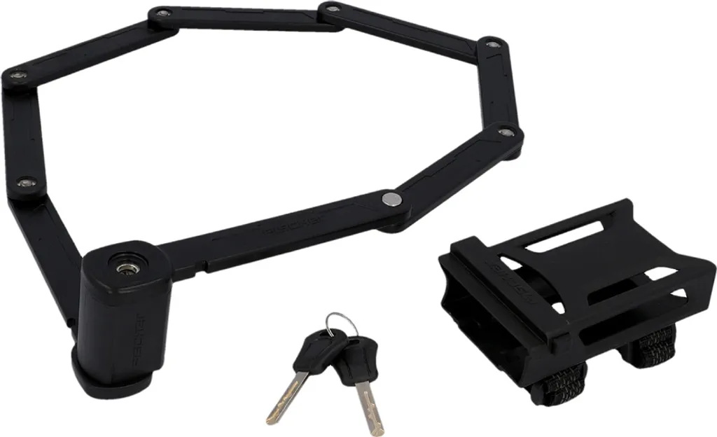 Antivol Pliable Anti-Rayures en Acier Trempé 110cm avec Support de Cadre