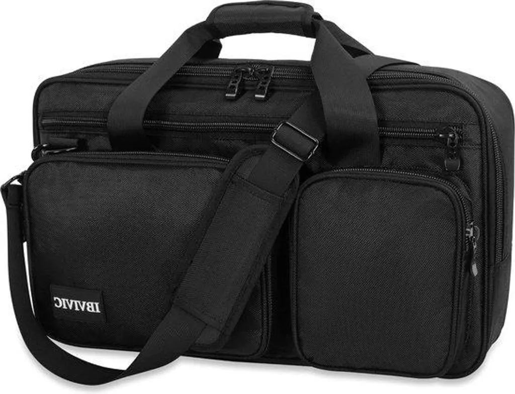 Housse valise noire anti-salissure avec bandoulière pour portage facile