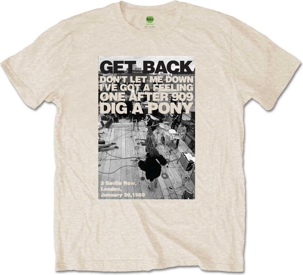 The Beatles - "Rooftop Shot" T-Shirt für Herren/Damen Uni RO4222 (S) (Natürlich)