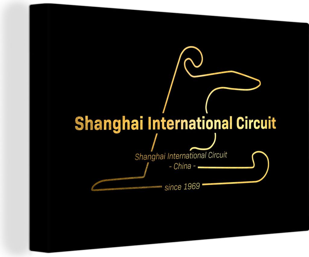 OneMillionCanvasses - Leinwandbilder - 150x100 cm, Formel 1 - Shanghai - Rennstrecke, Wandbilder Kunstdruck Wanddekoration - Foto auf Leinwand - ...