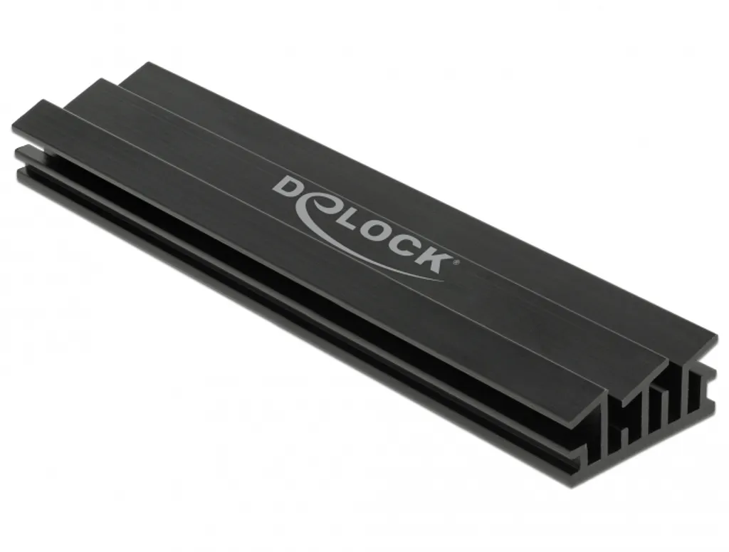Delock 18284 Heatsink M.2 Alluminio Nero - Dissipatore SSD 100mm