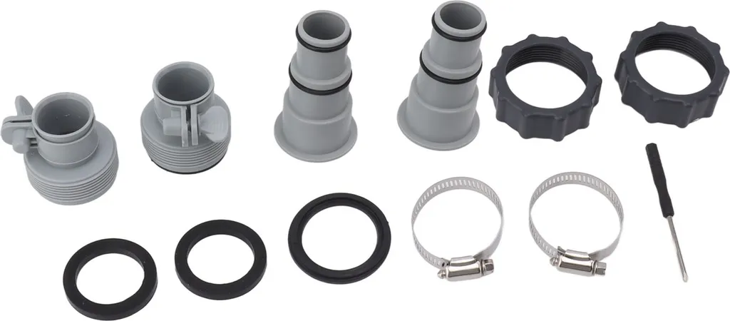 Adattatore per tubo con bracciale, adattatore per tubo di ricambio con bracciale, adattatore per tubo da piscina con bracciale, adattatore per tubo da piscina, adattatore per tubo di ricambio da piscina, adattatore per tubo da piscina - 5
