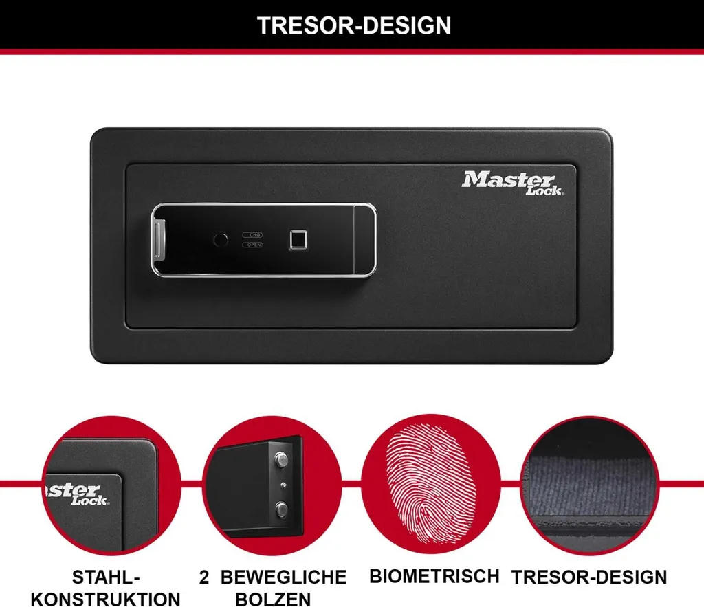 Coffre-fort Biométrique LX110BEURHRO Idéal pour Documents et Bijoux