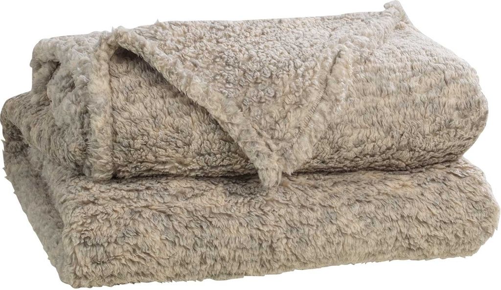 Wohndecke - 150 x 200 cm - Beige - Polyester - meliert