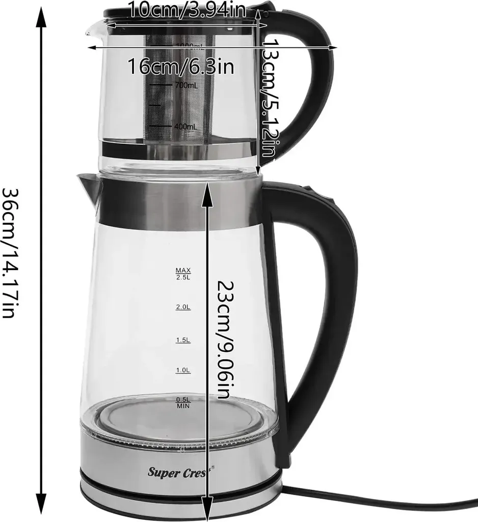 Machine à thé électrique et bouilloire 2,5L idéale pour famille - 2