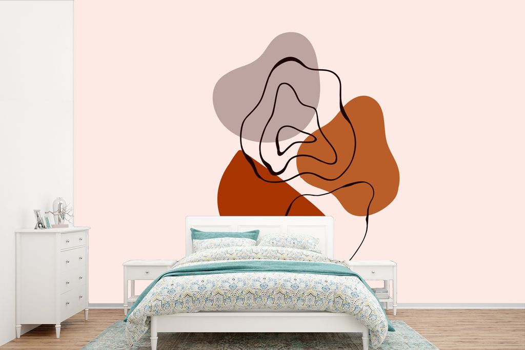 MuchoWow Fototapete für Wohnzimmer oder Schlafzimmer Wandtapete Vinyl Motivtapete Flecken - Abstrakt - Design - 390x260 cm - Papiertapete