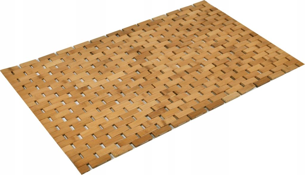 Bambus-Holz-Badezimmermatte natürliche rutschfeste Matte Produktbild 