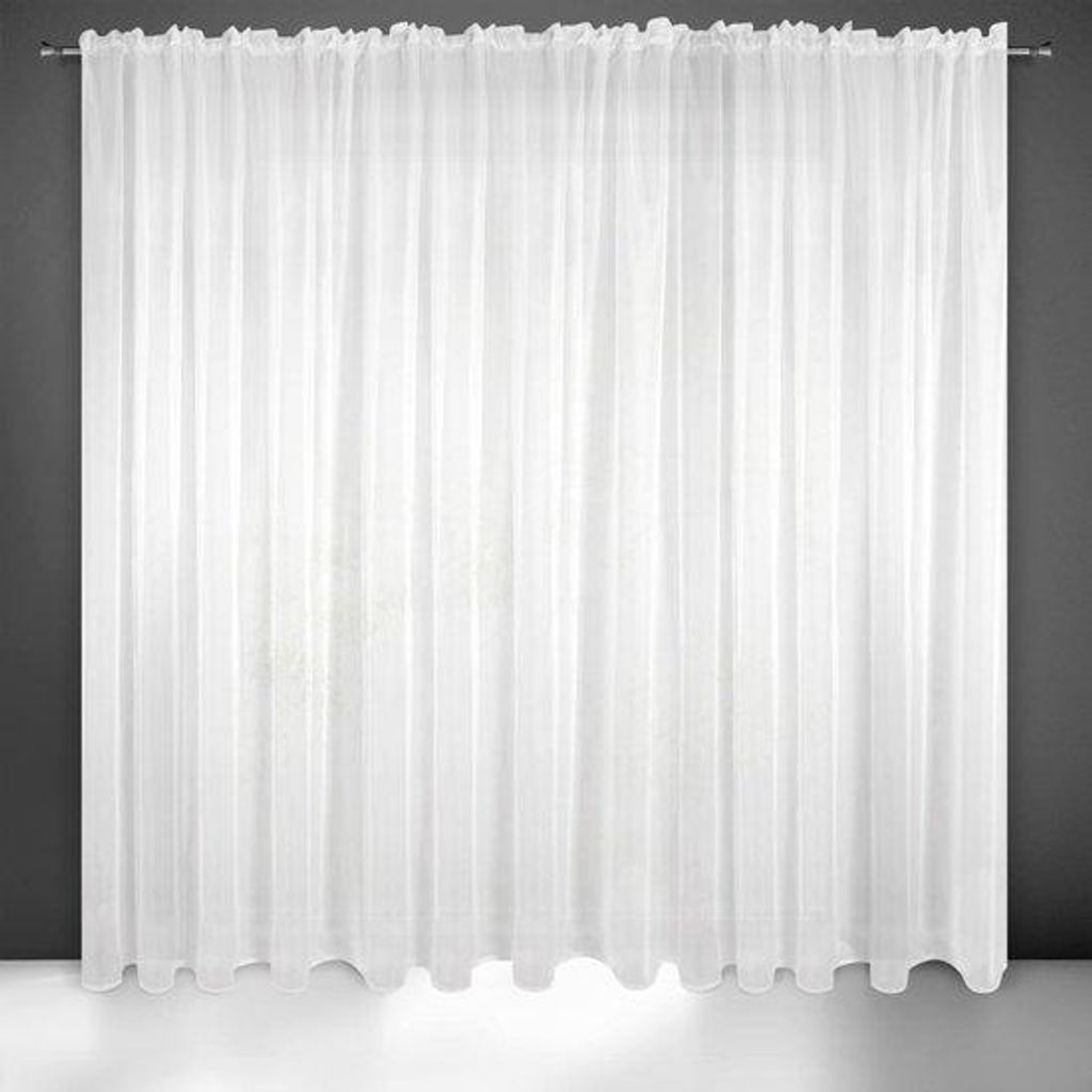 Dünner Weißer Schleiervorhang, 300 x 300 cm