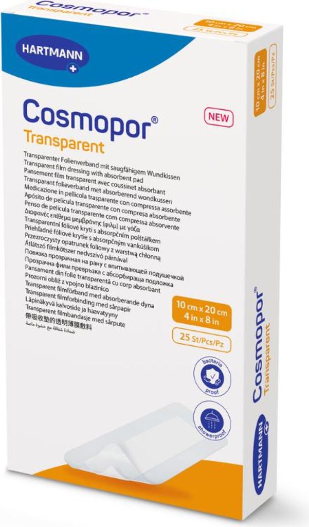 Cosmopor przezroczysty opatrunek foliowy 10x20 cm sterylny Zdjęcie produktu 