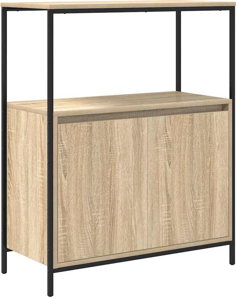 vidaXL Badschrank mit Regalen Sonoma-Eiche 76,5x35x95 cm