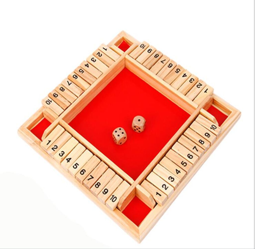 die klassische Tabletop 4 Spieler aus Holz schließen das Box Würfelspiel 