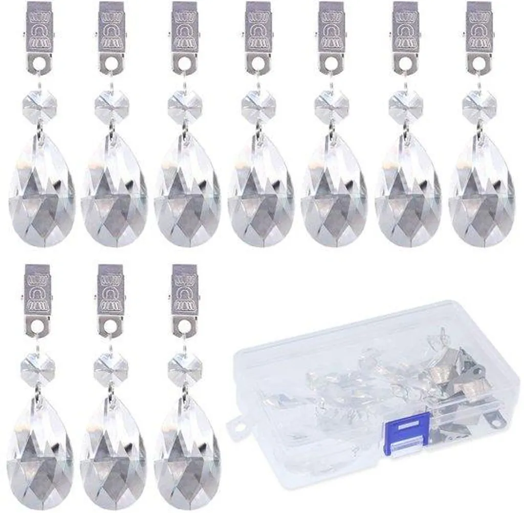 Attache nappe extérieur en verre et métal, lot de 10 poids de lestage
