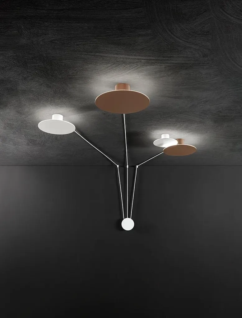 Plafonnier LED Anti-Éblouissement CCT Dimmable Finition Marron Durable - 2