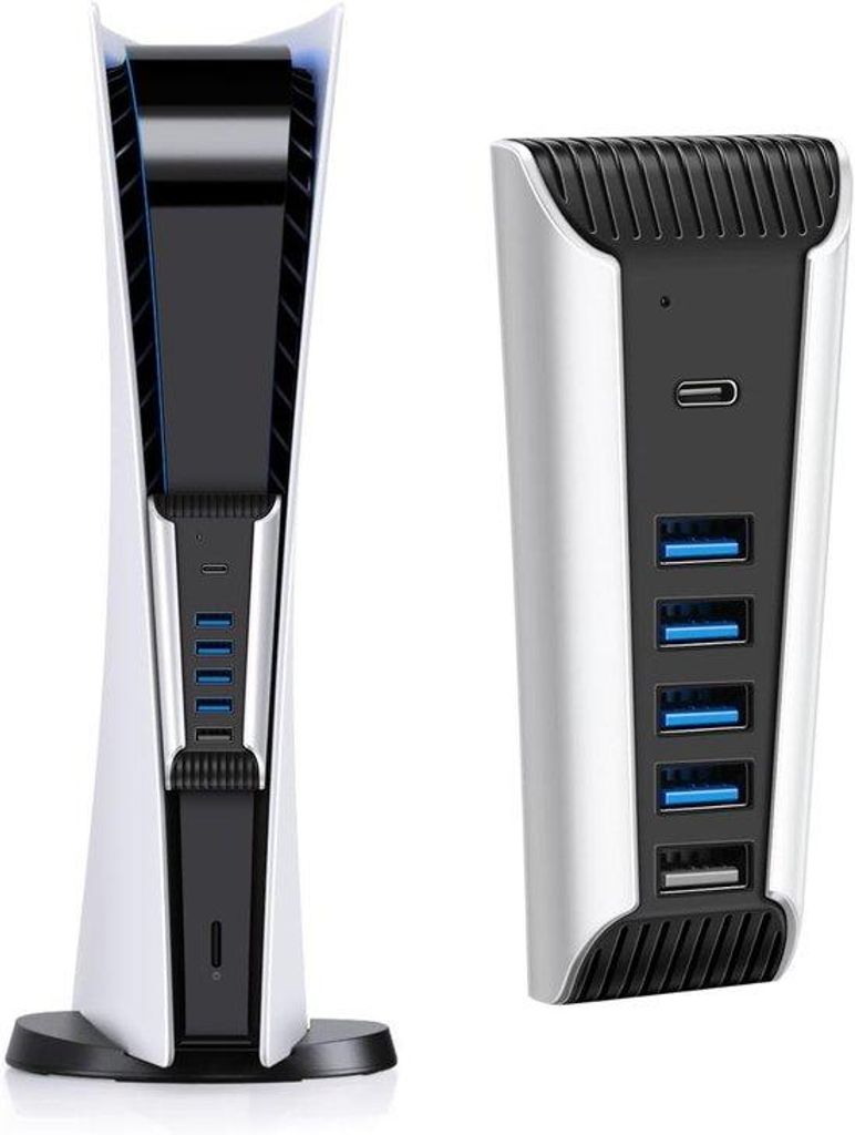 USB rozbočovač pro PS5, 4x USB 2.0, 1x USB 3.1, nabíjecí Obrázek produktu 