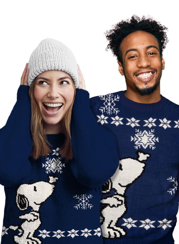 The Peanuts Winterpullover Uni - Snoopy Winter Strick Produktbild 