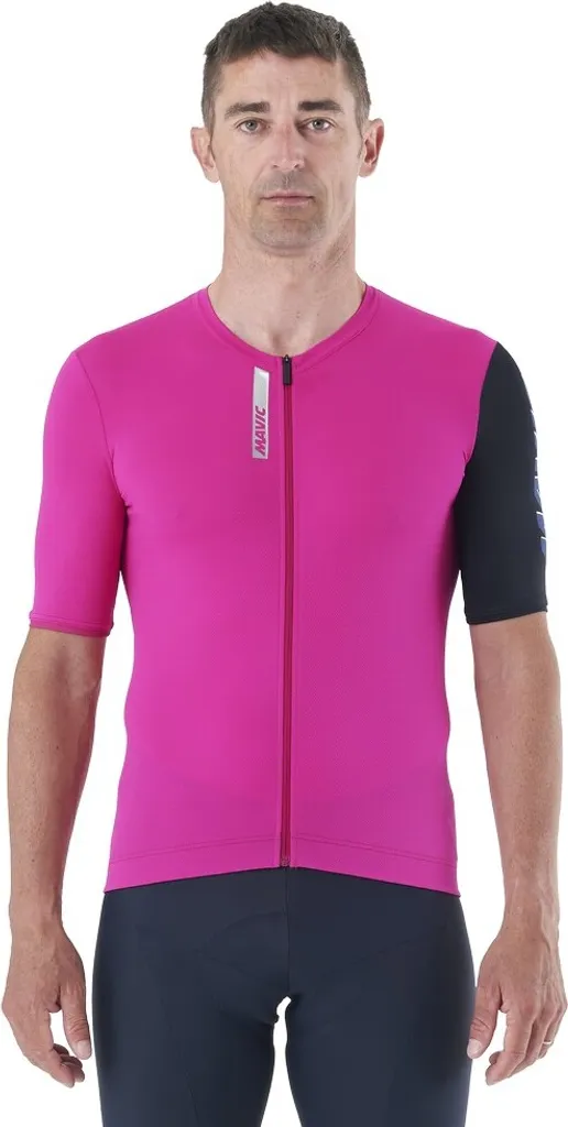 Maillot Cycliste Respirant Mavic Essential Rose XL à Manches Courtes