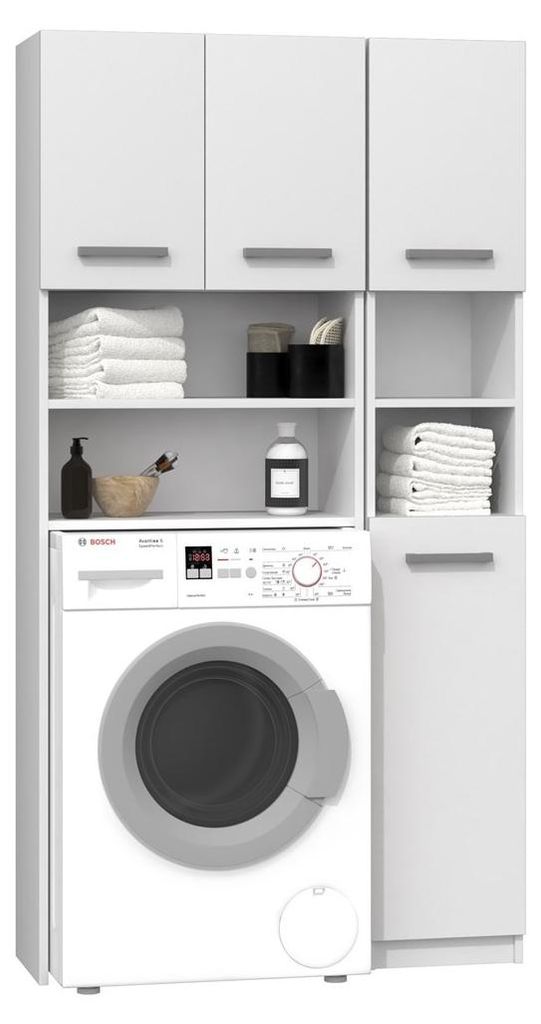 Armadio da bagno Topeshop ZESTAW MARPOL BIEL Bianco Immagine del prodotto 