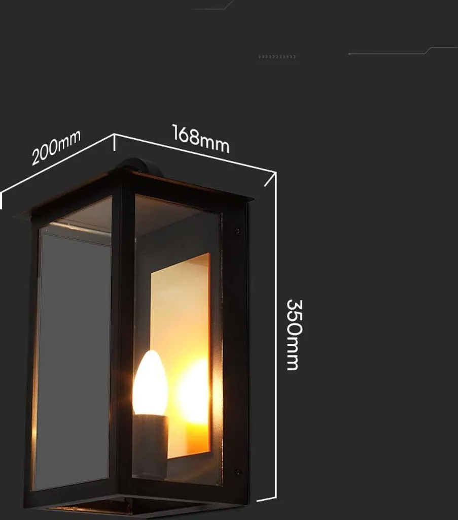 Applique Murale Extérieure Noire IP65 Design UP pour Ampoule E14 - 9