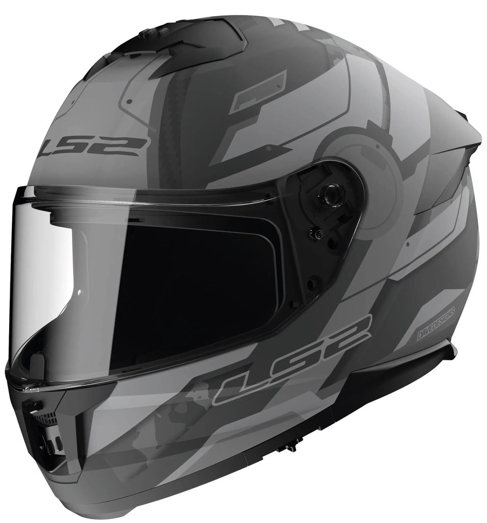 LS2 FF808 Stream II Shadow Helm, grau matt, 2XL (63/64) Produktbild 