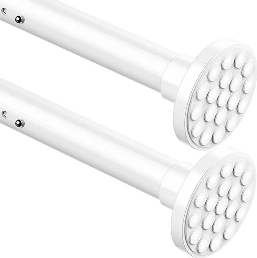 Tringle à rideau de douche télescopique blanche 300-355 cm sans perçage