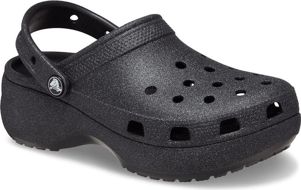 Crocs Classic Platform Glitter Holzschuhe Schwarz EU 38-39 Produktbild 