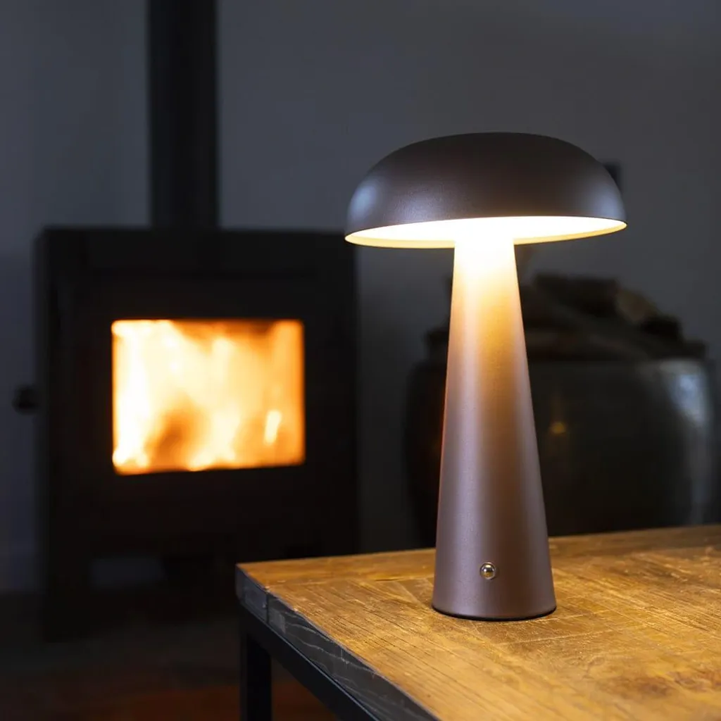 Lampe de table LED 2,5W sans fil rechargeable avec variateur intégré café - 9